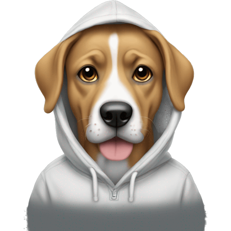 Dog wearing hoddie  emoji