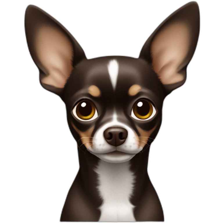 Dark brown chihuahua  emoji