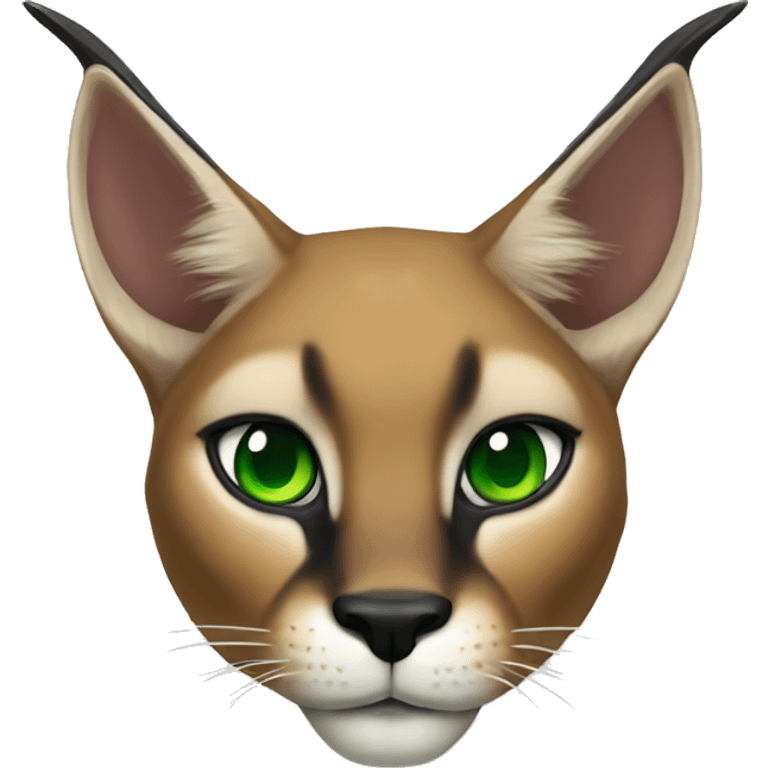 Green eyed caracal iconic  emoji