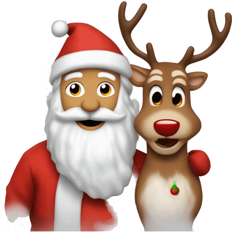 Santa with Rudolph  emoji