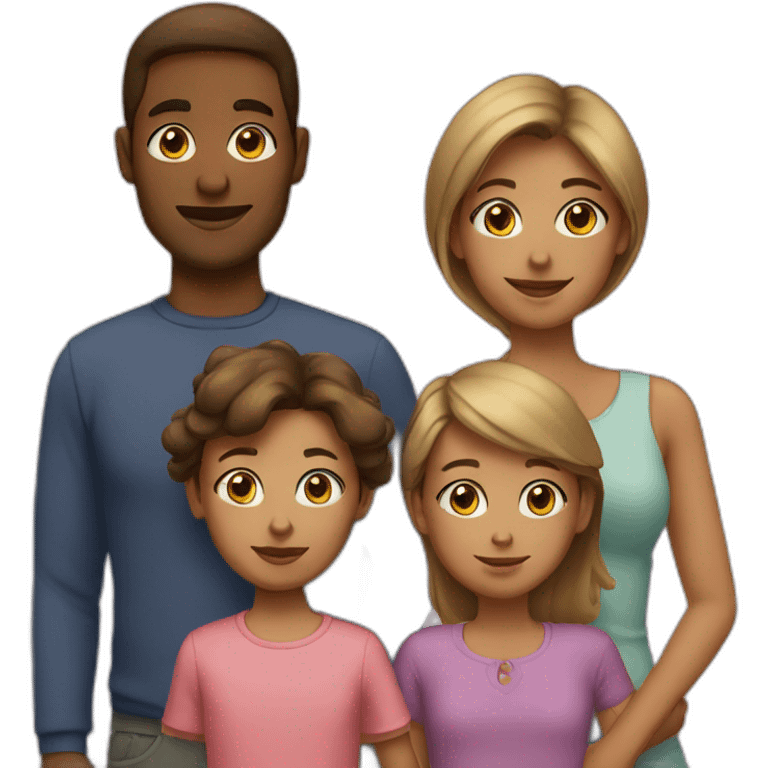 Family of three one girl emoji