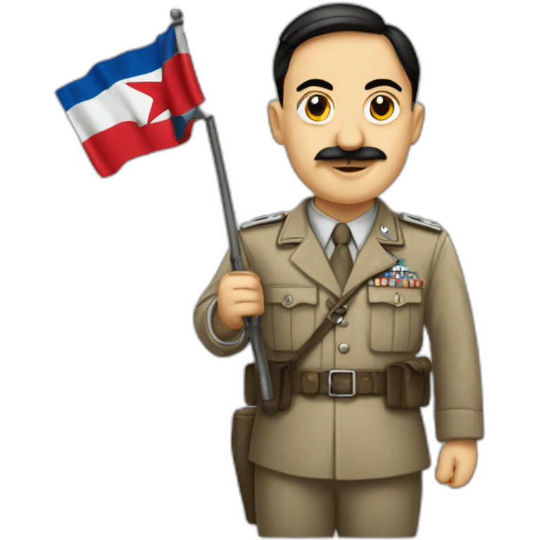 Hitler qui porte le drapeau de l israel emoji