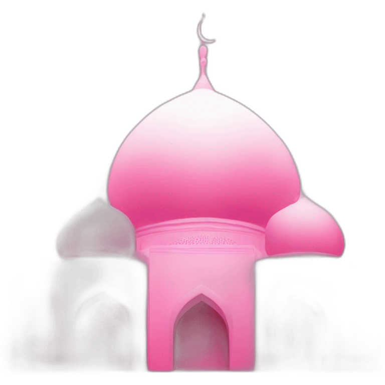 Mosque, basic shades of pink emoji