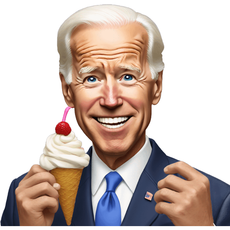 Joe Biden eat ice cream  emoji