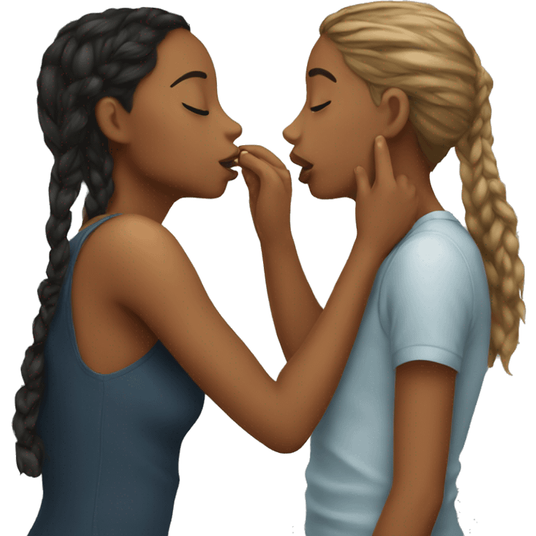 Girls kissing  emoji