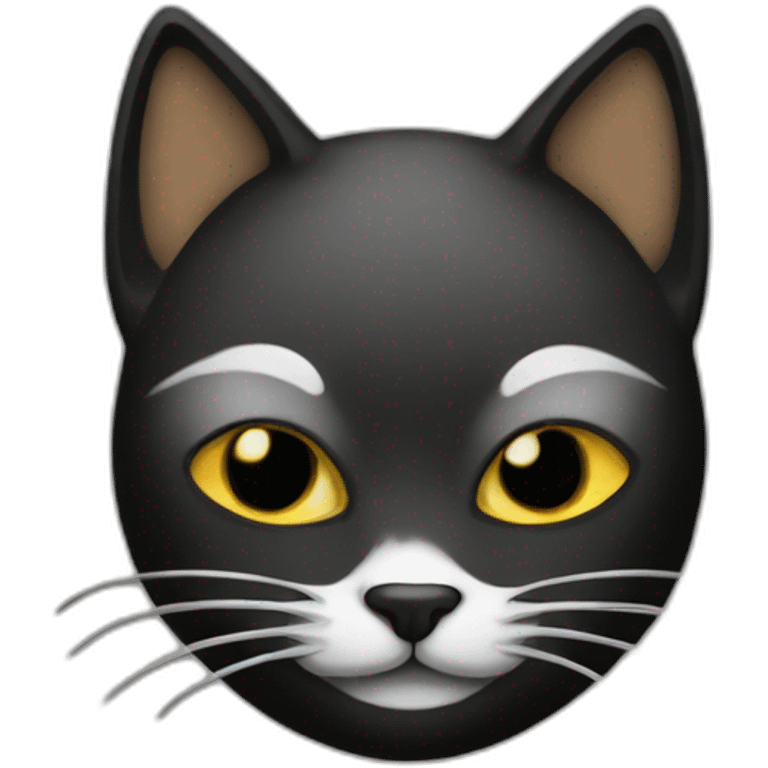 cat with bandit mask emoji