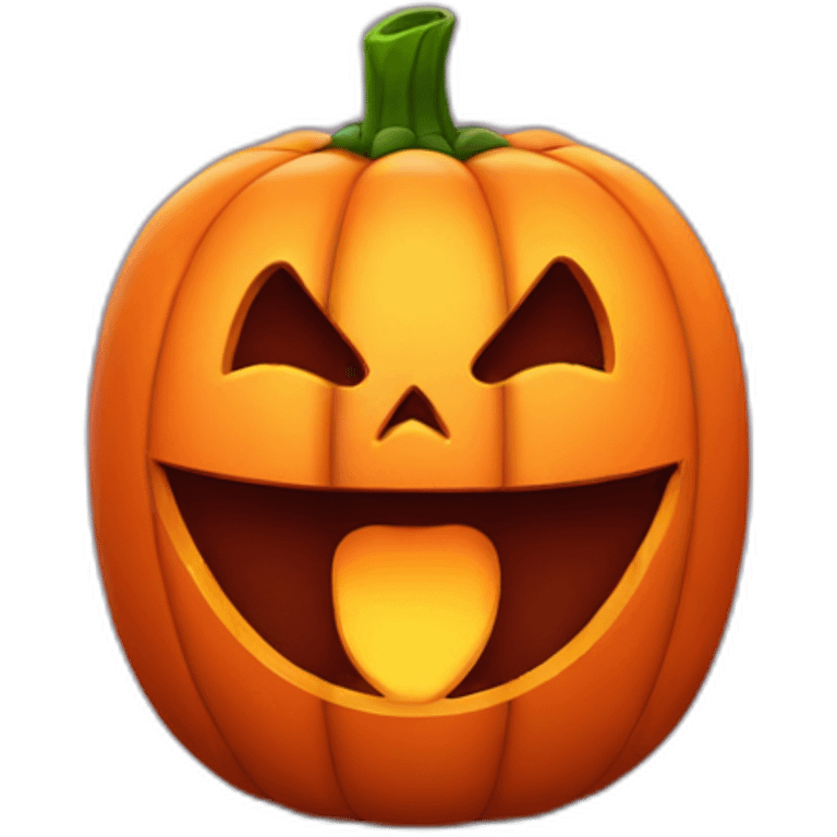 Jack-o’-lantern with lipstick emoji