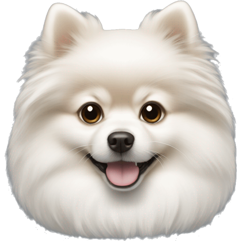 White Pomeranian  emoji