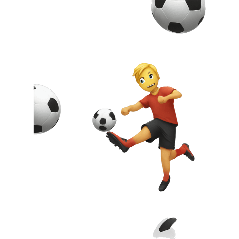 Juggling soccer ball emoji