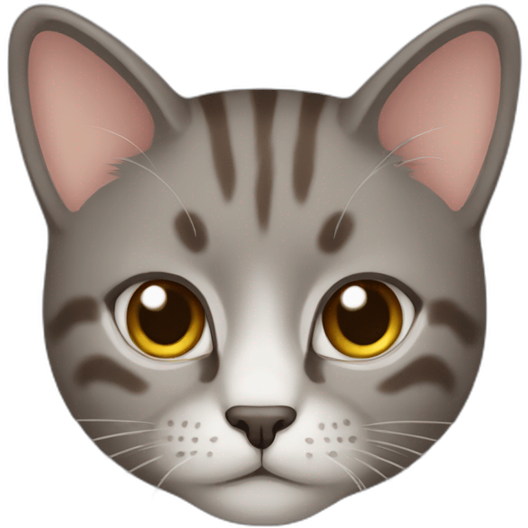 gray brown cat emoji