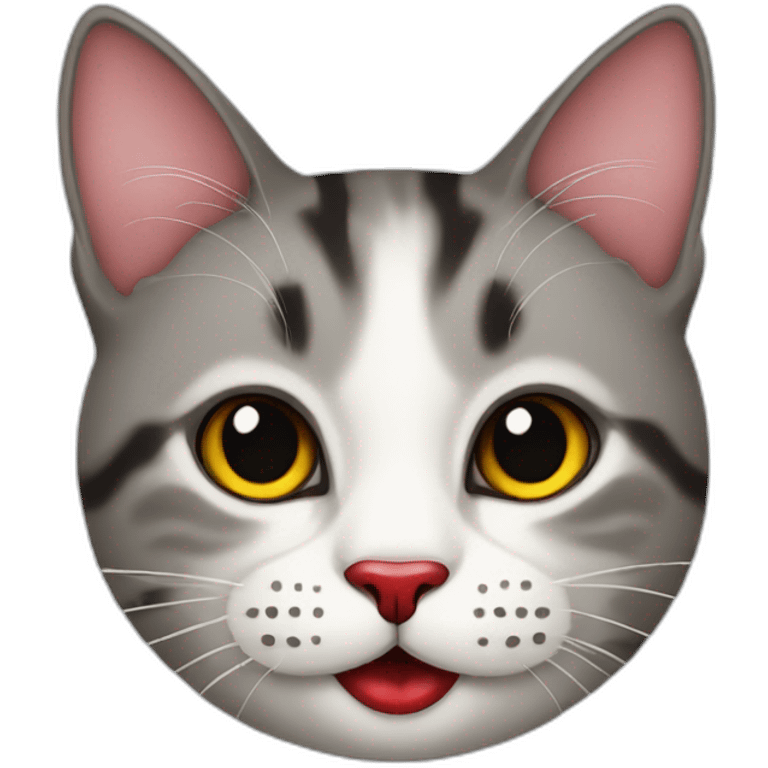 cat with red lips emoji