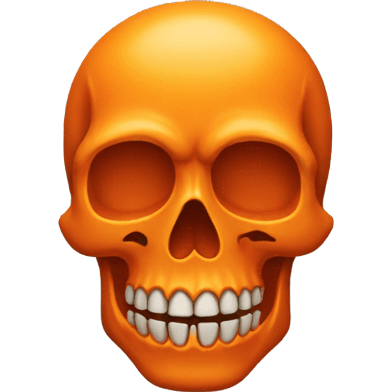 Orange skull emoji emoji