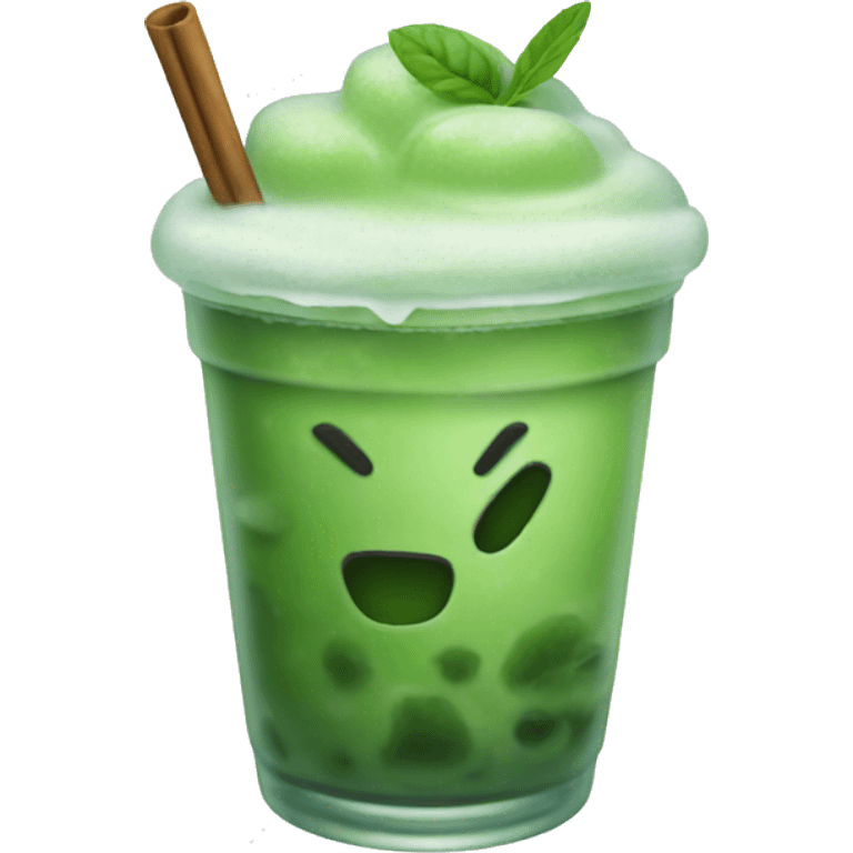 Iced matcha emoji