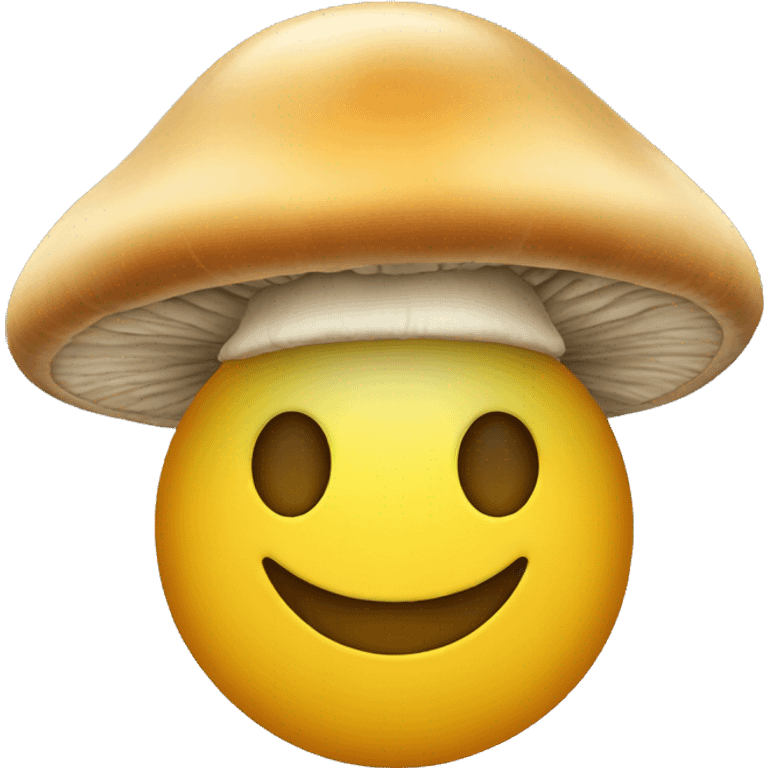 smiley with mushroom hat emoji