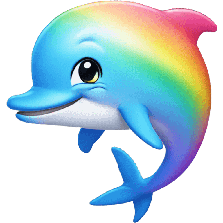 Beautiful rainbow dolphin emoji