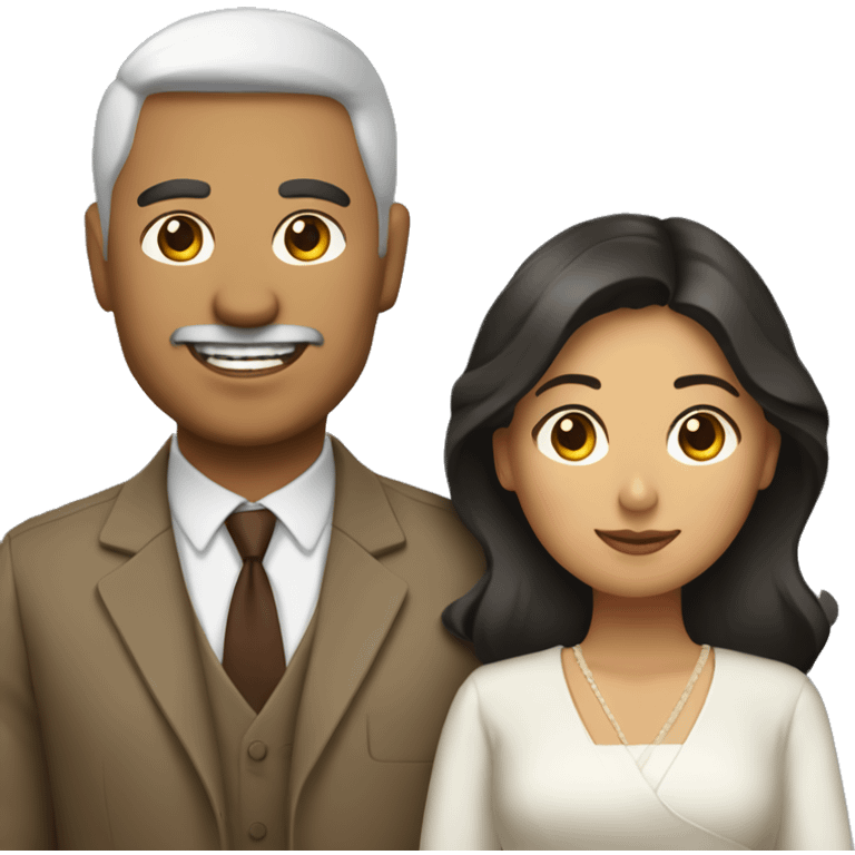 mexican-american man with filipina-canadian woman emoji