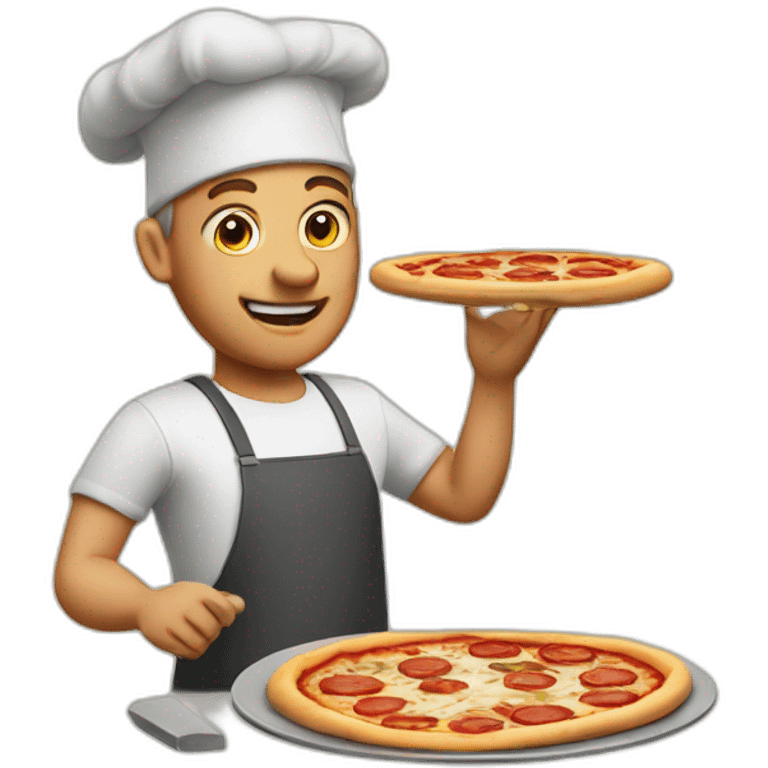 a nordic man making pizza emoji