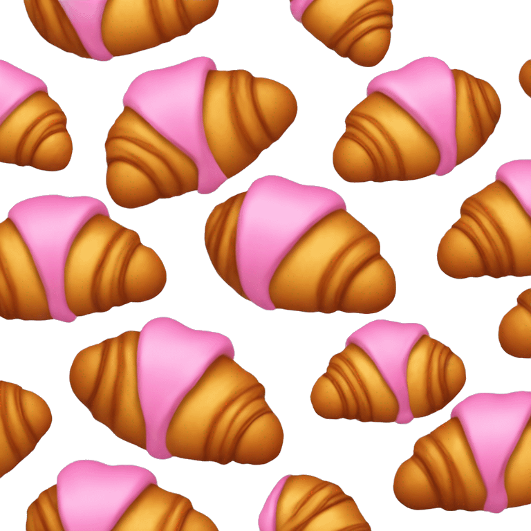 croissant with pink icing emoji