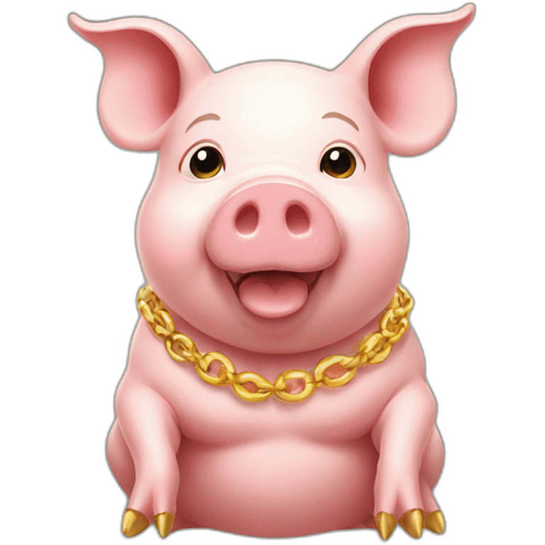 Pig with gold emoji