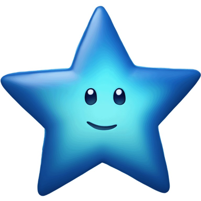 blue star with sparks emoji