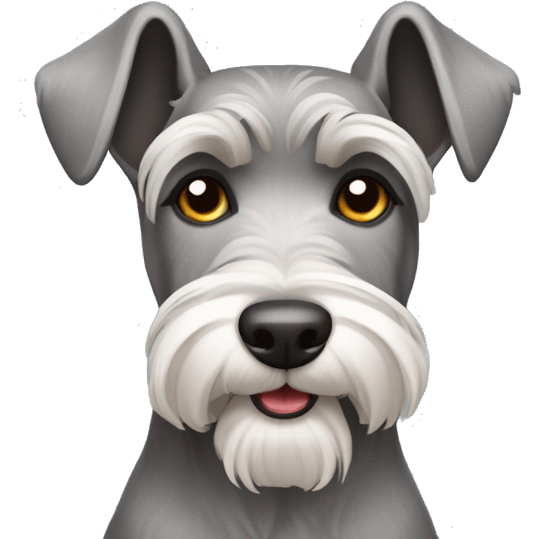 Schnauzer dog with pointed and sharp ears emoji