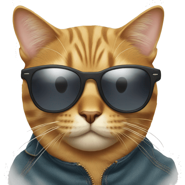 Cat with sunglasses emoji