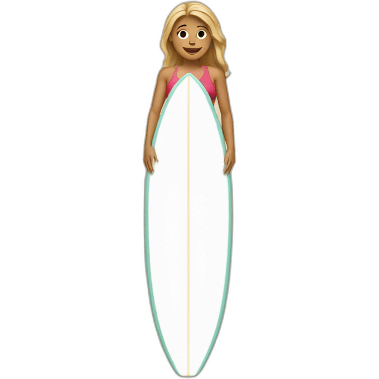 woman on a surfboard emoji