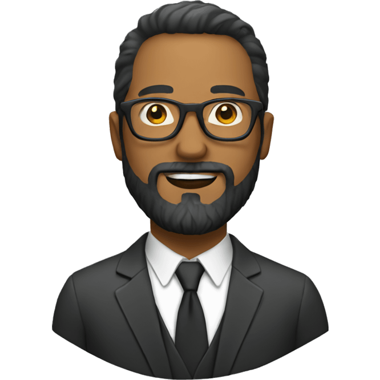 Man with beard in glasses emoji