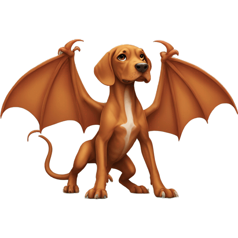 Vizsla fighting dragon emoji