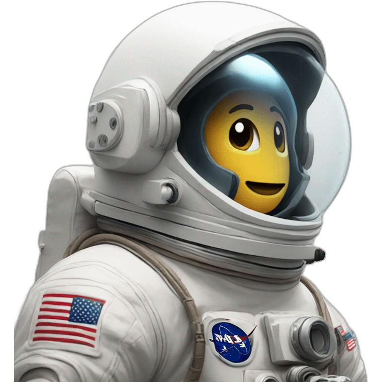 Astronaut with space helmet with smoke coming out his helmet  emoji