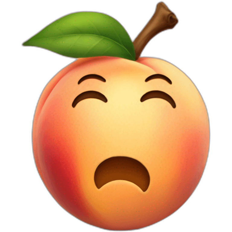 Peach with face emoji