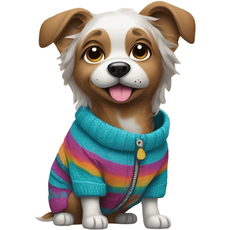 Dog wearing clothes emoji