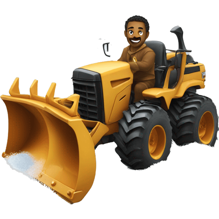 King in a snow plow emoji