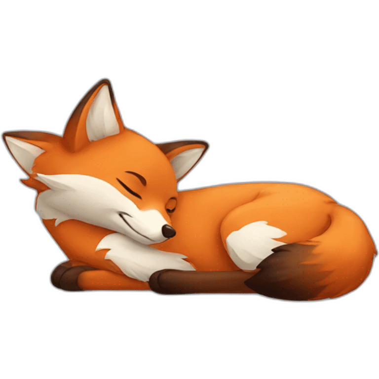 fox sleeping emoji