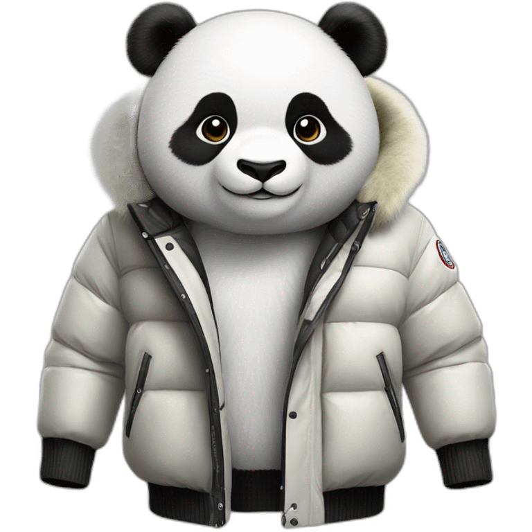 Panda avec veste moncler emoji