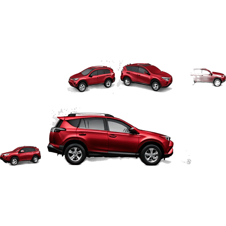 Red 2018 Toyota RAV4 Hybrid emoji