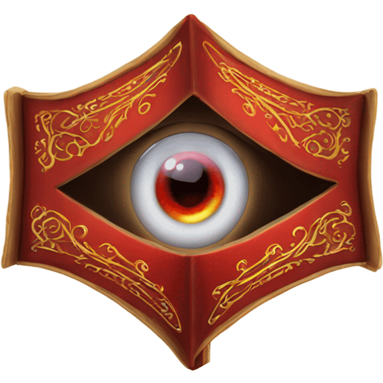 red magical book eye in middle emoji