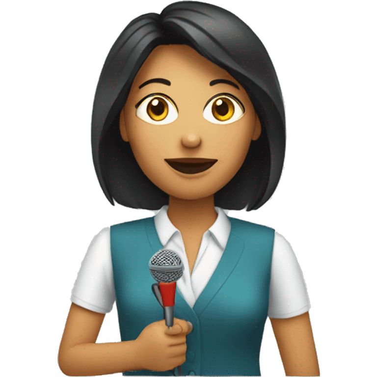 journalist woman holding pen emoji