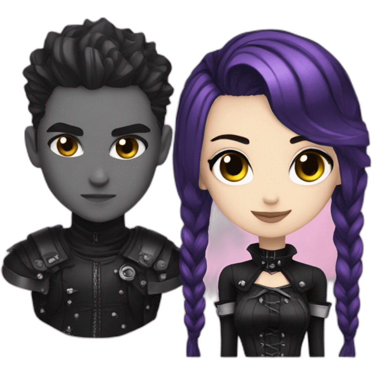 Jojo with goth girl emoji