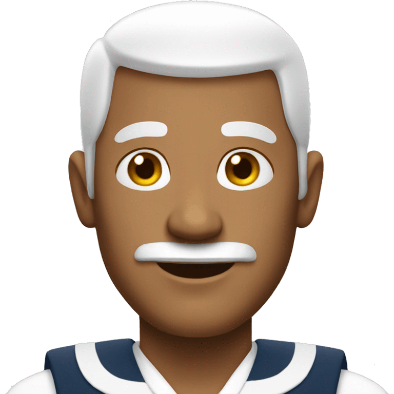 Bald man as sailor emoji