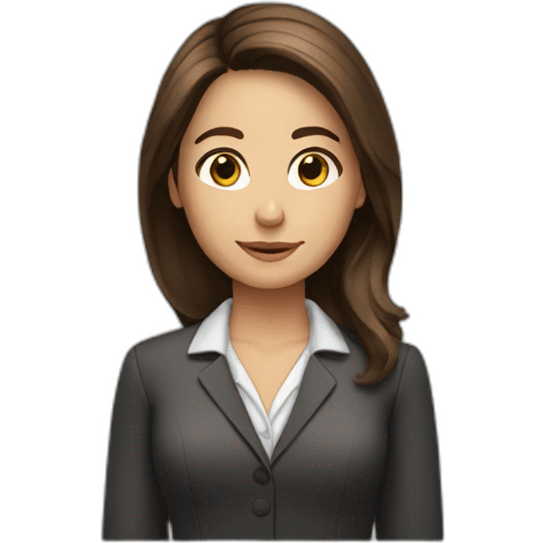 receptionist desk brown hair emoji