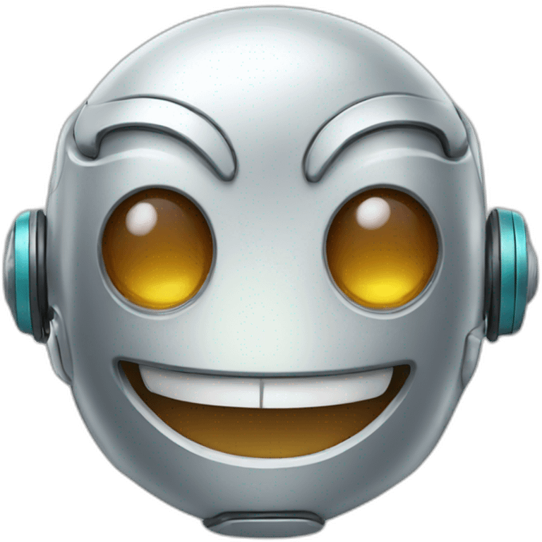 laughing robot head emoji