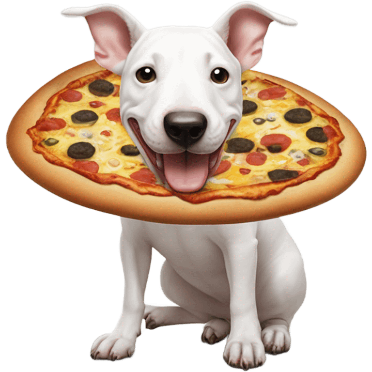 bull terrier eating pizzi emoji