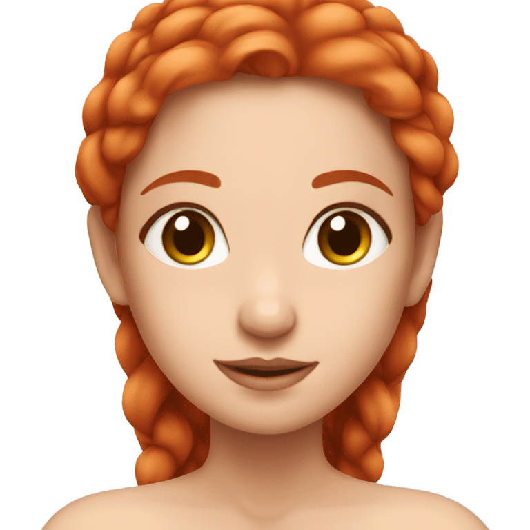 Red hair girl in spa emoji