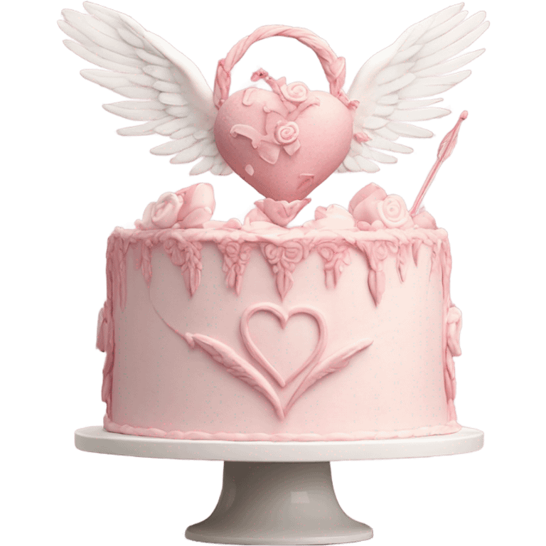 Realistic Photo of cupid cake emoji