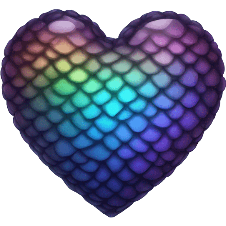 darkly iridescent scale heart emoji