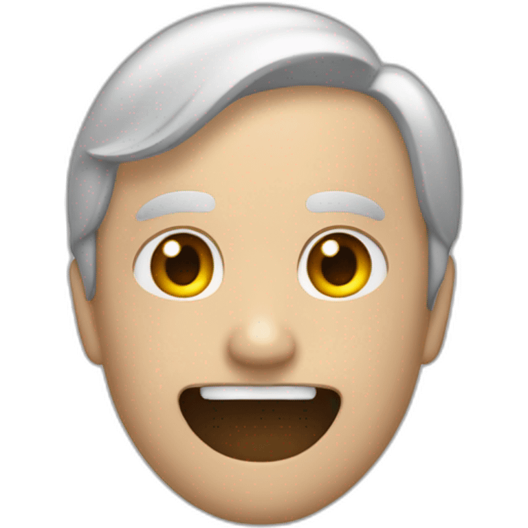 Une personne chauve sur une autre personne chauve avec un œuf emoji