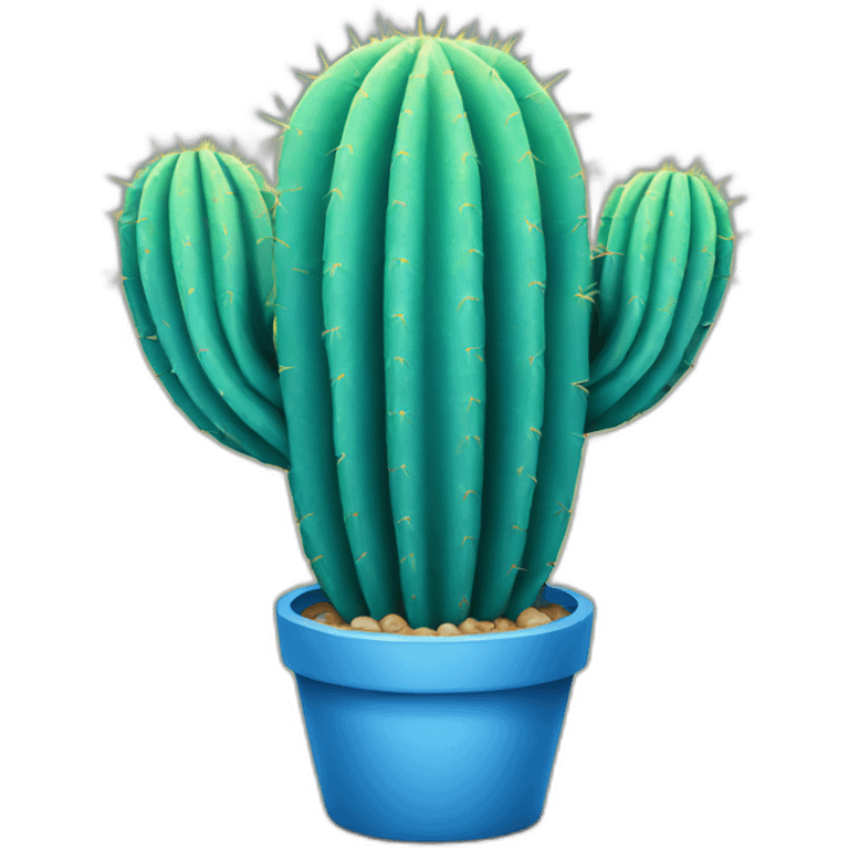 Blue cactus emoji