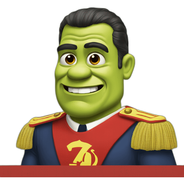 Pedro-sanchez-shrek-communist-flag emoji