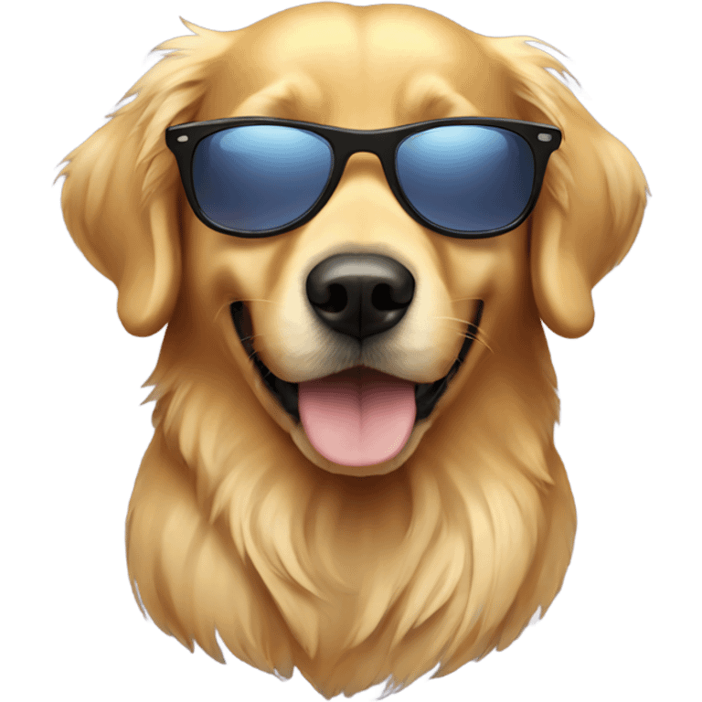 Golden retriever wearing sunglasses  emoji